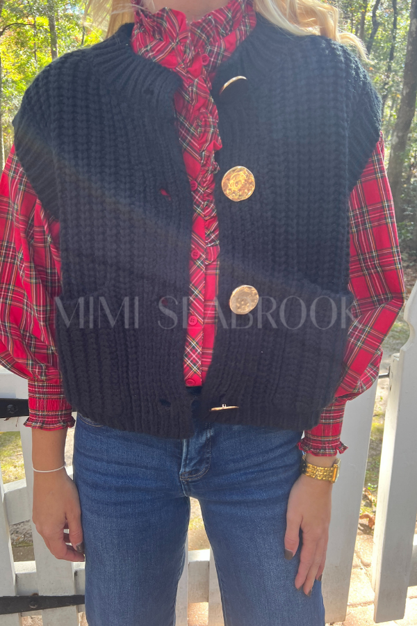 Maxine sweater vest, black