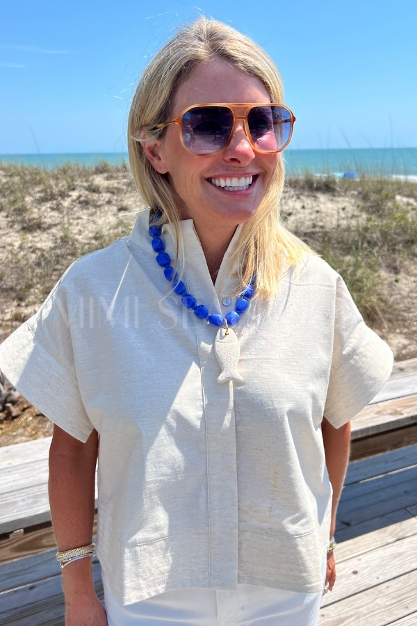 McDowell top, linen