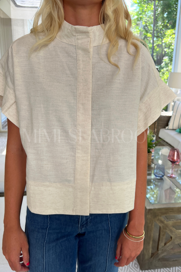 McDowell top, linen