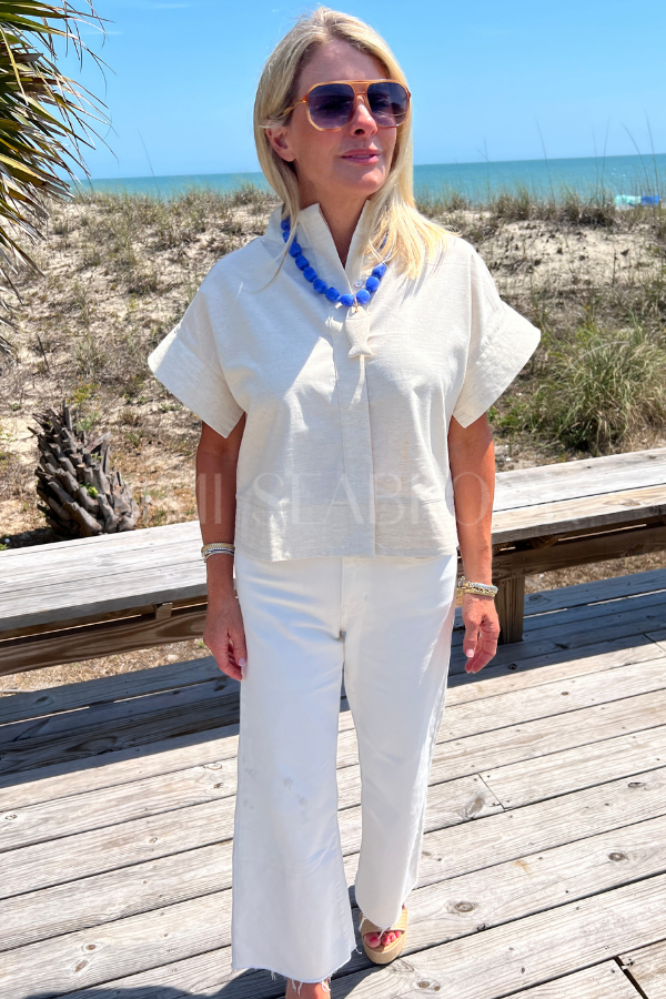 McDowell top, linen