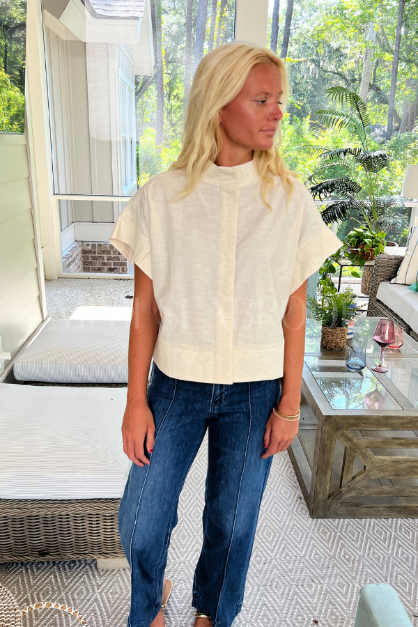 McDowell top, linen