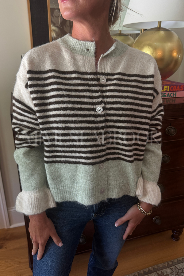 McKittrick cardigan sweater, ecru