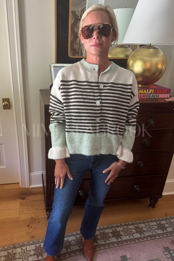 McKittrick cardigan sweater, ecru