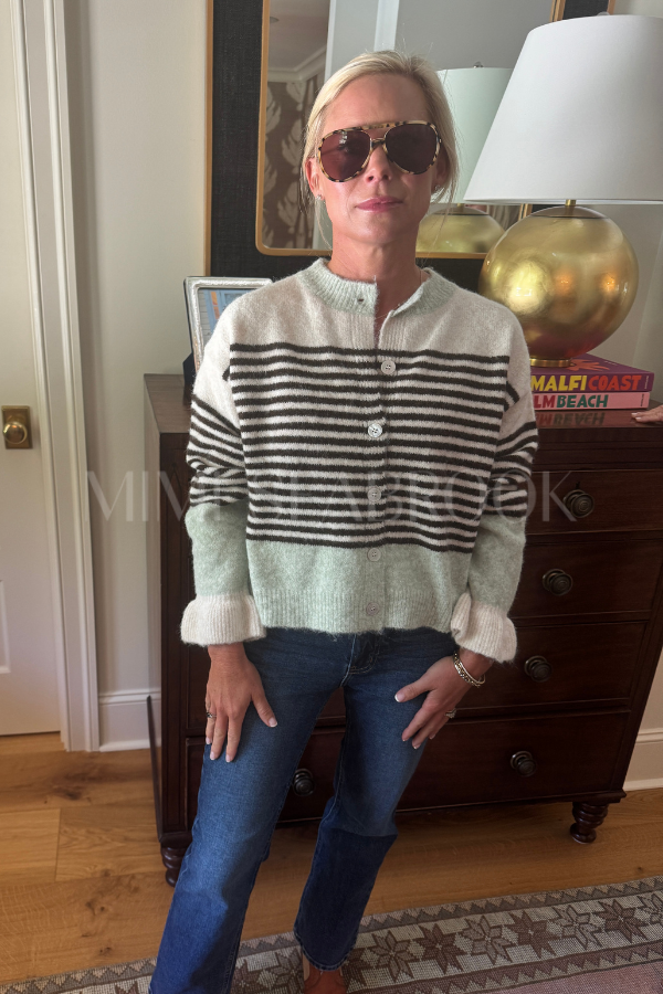 McKittrick cardigan sweater, ecru
