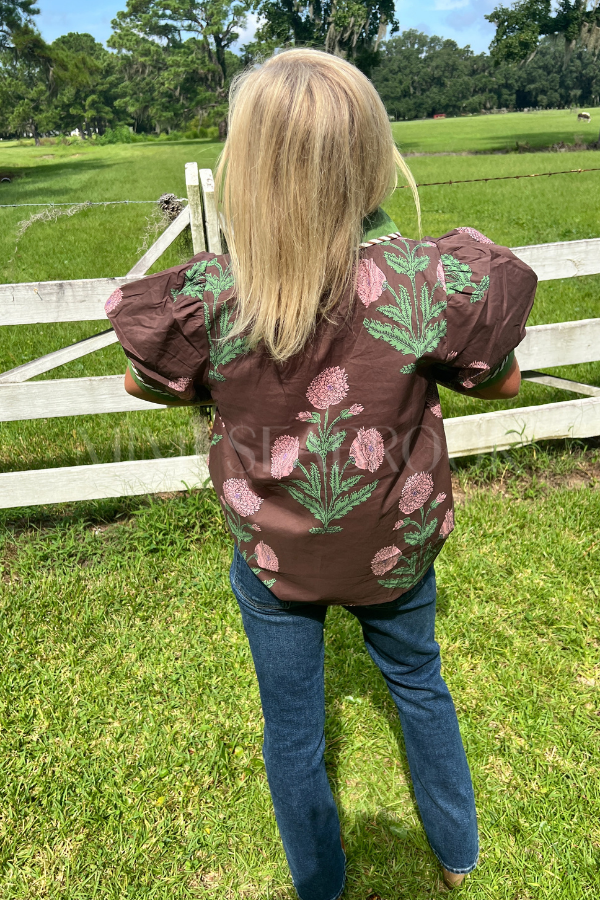 Meilani top, brown