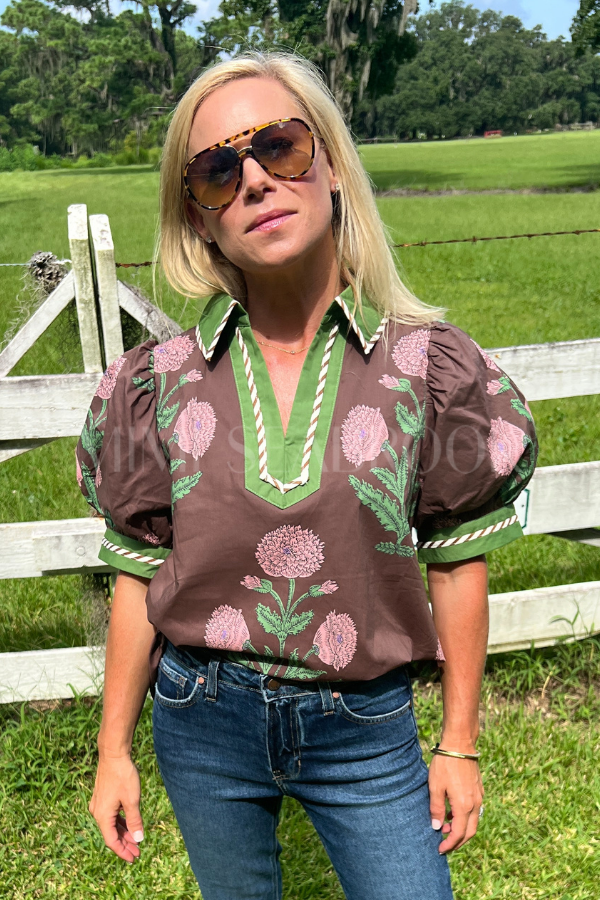 Meilani top, brown