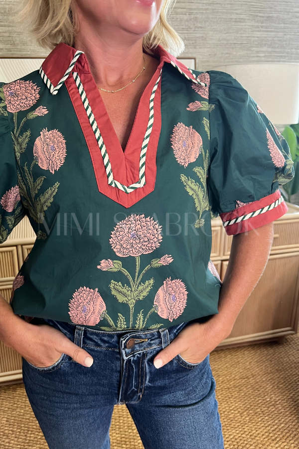 Meilani top, green