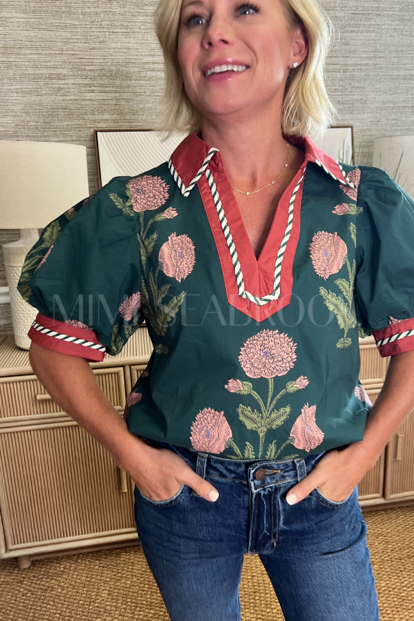Meilani top, green