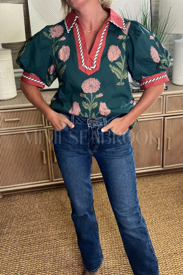 Meilani top, green