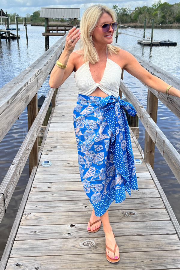 Mermaid and Dot Sarong by Sunshine Tienda