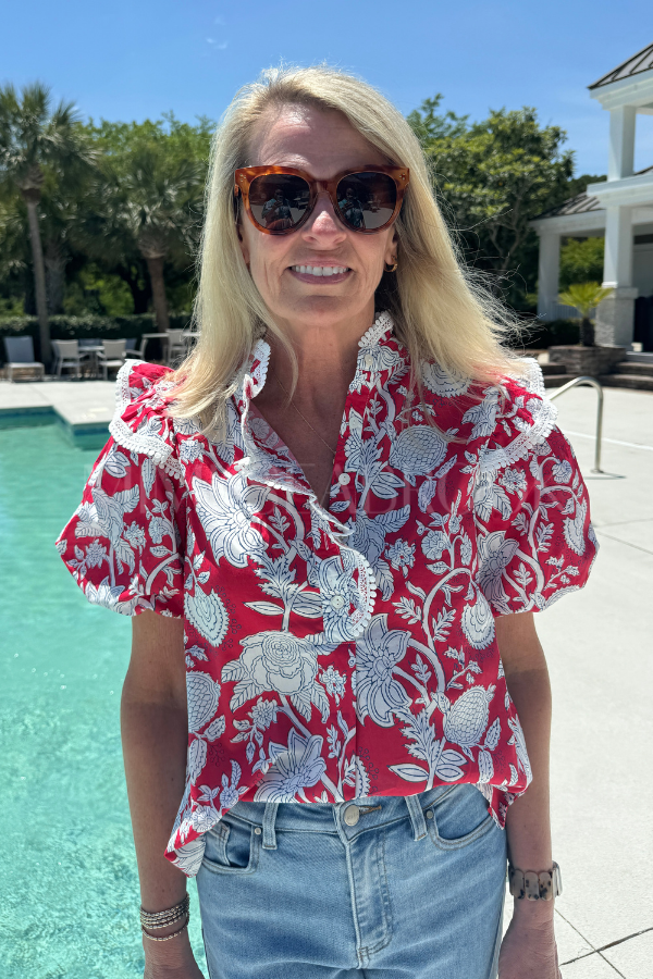 Meryl top, red