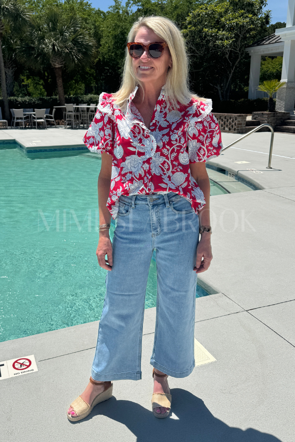 Meryl top, red