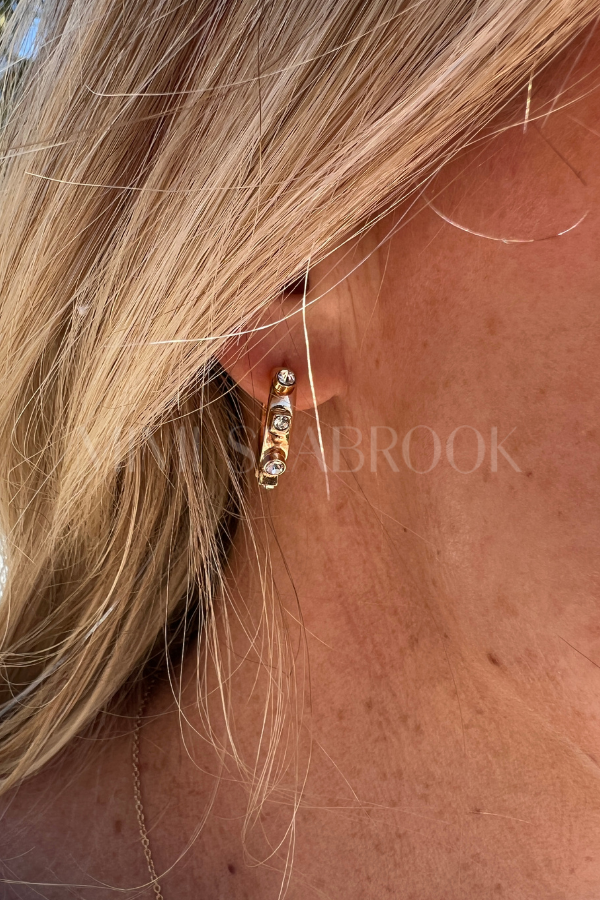 Metal Huggie Earrings by Smith & Co