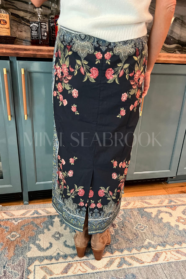 Milena Midi Skirt, Eglantine Print by Cleobella