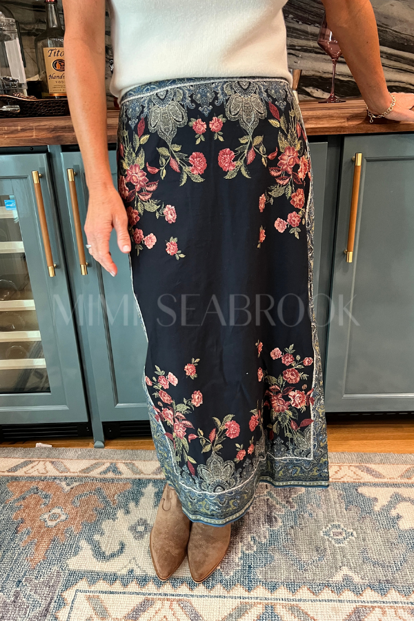 Milena Midi Skirt, Eglantine Print by Cleobella