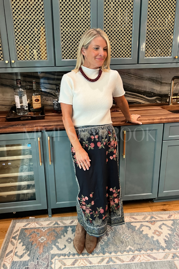 Milena Midi Skirt, Eglantine Print by Cleobella