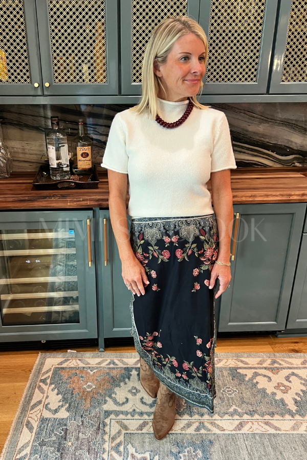 Milena Midi Skirt, Eglantine Print by Cleobella