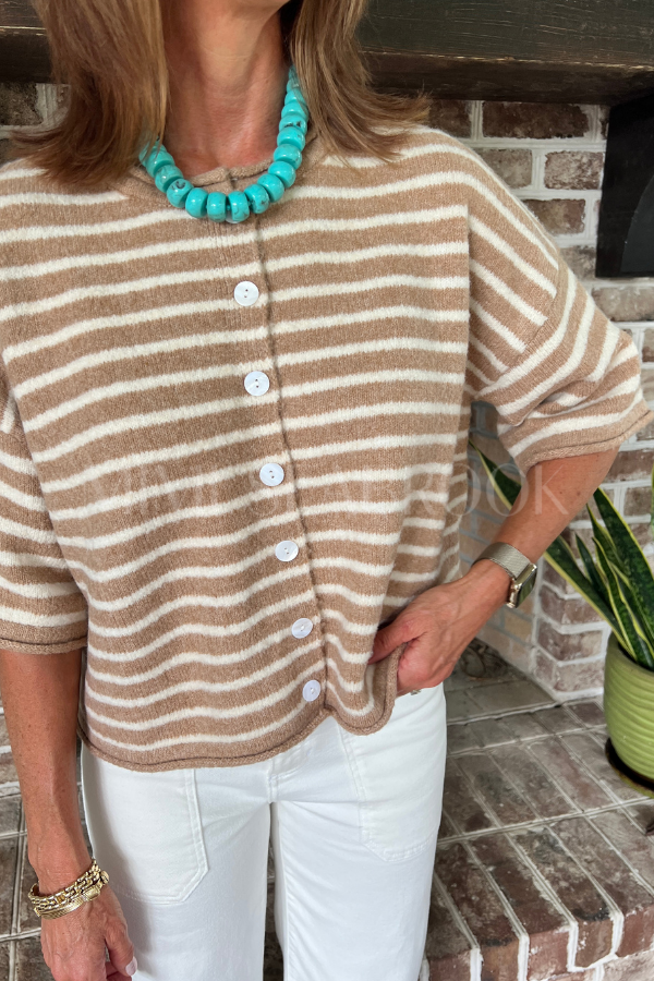 Millard sweater top, sand