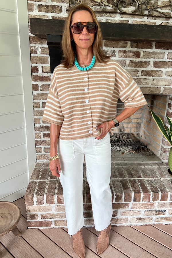 Millard sweater top, sand
