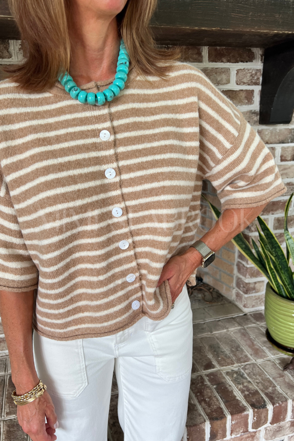 Millard sweater top, sand