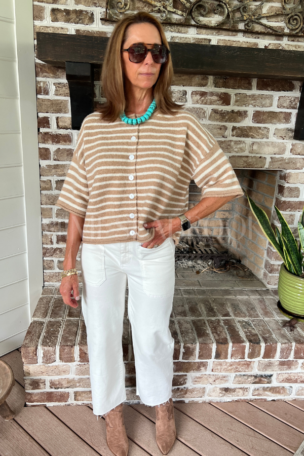 Millard sweater top, sand