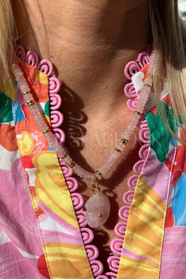 Mille necklace, light pink