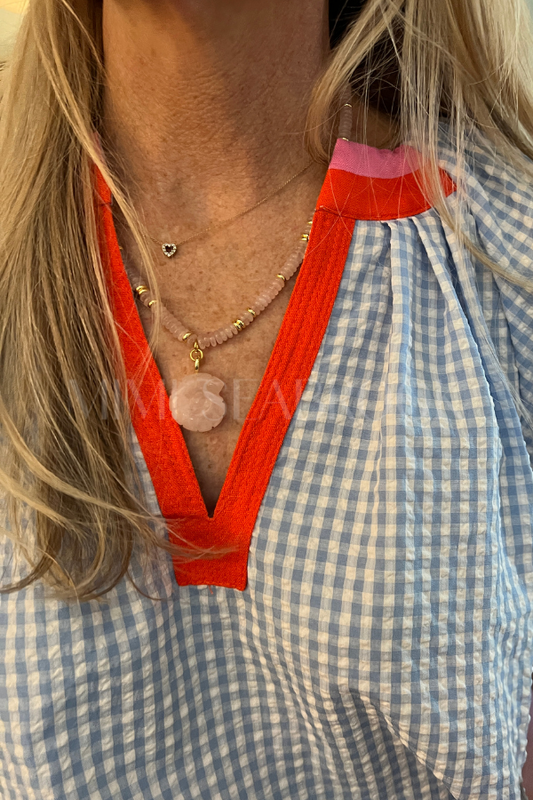 Mille necklace, light pink