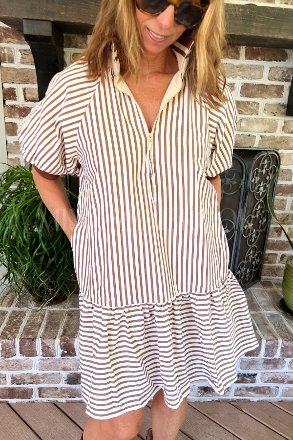 Mina dress, caramel