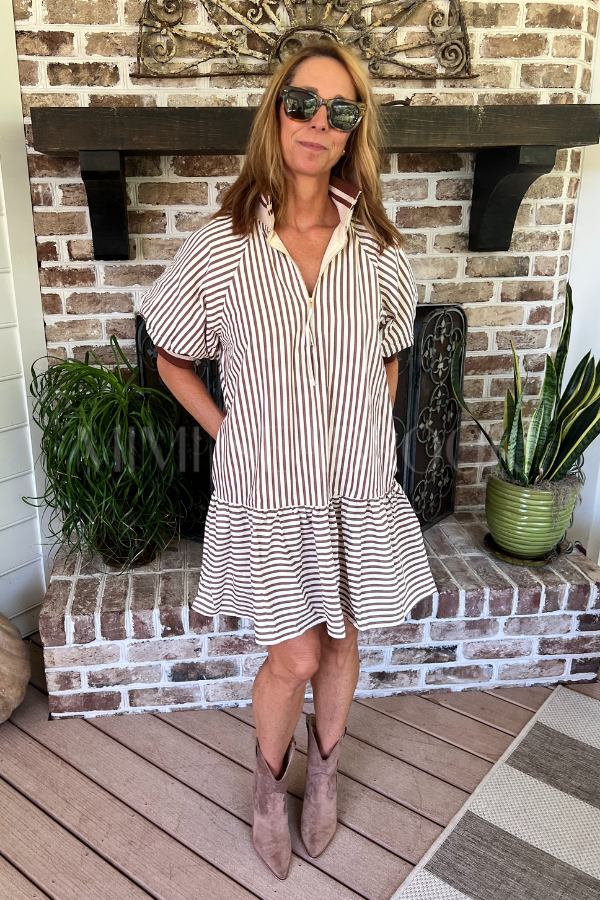 Mina dress, caramel