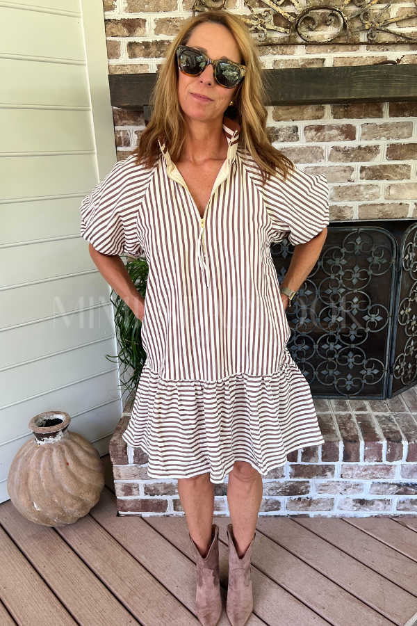 Mina dress, caramel