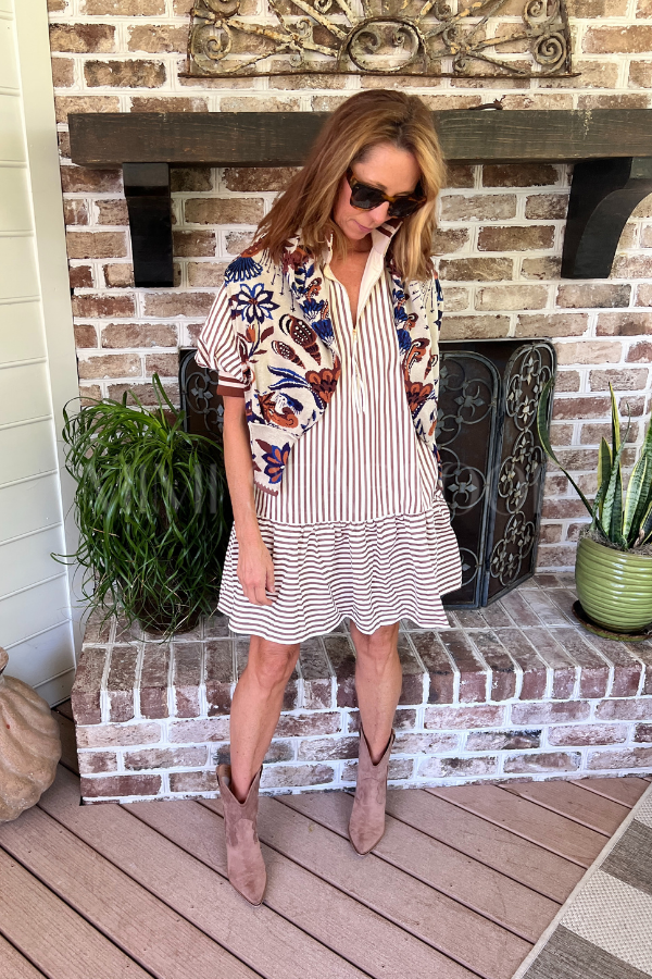 Mina dress, caramel