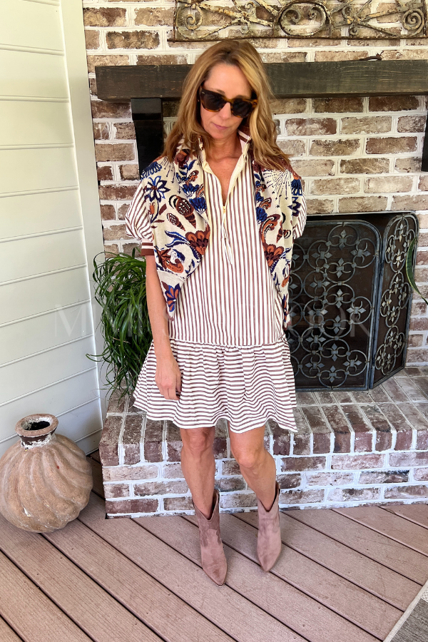 Mina dress, caramel