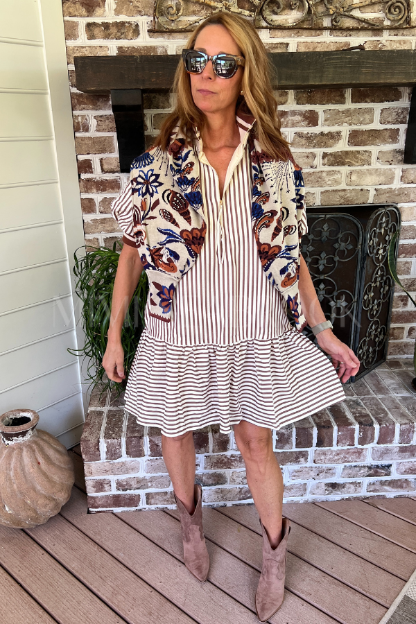 Mina dress, caramel