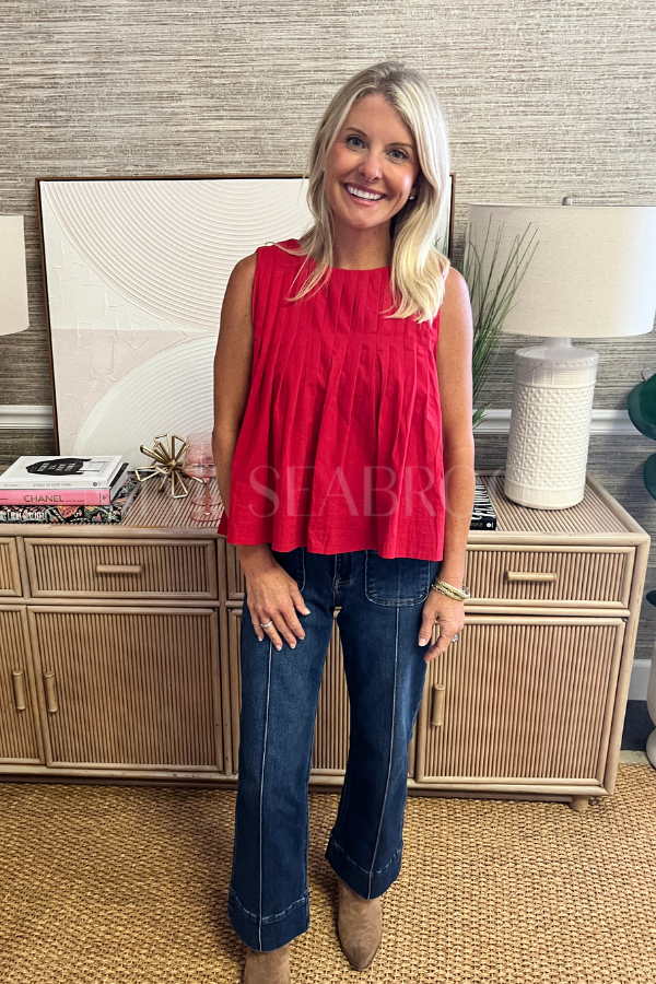 Moreno top, red