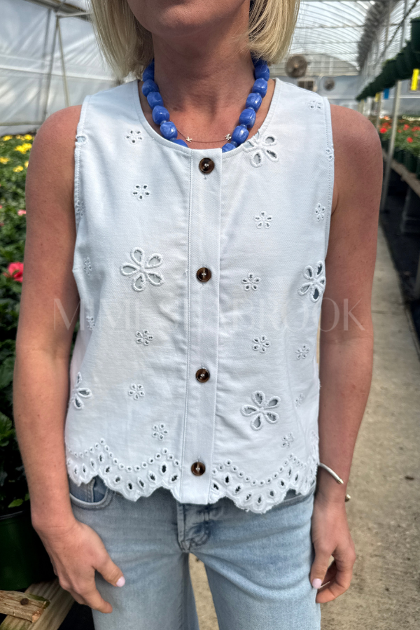 Moser top, light blue