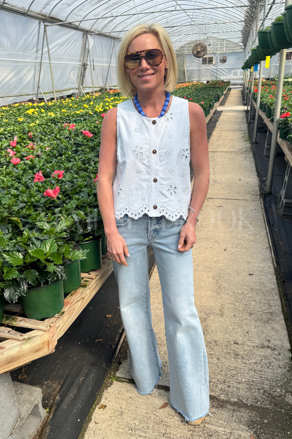 Moser top, light blue