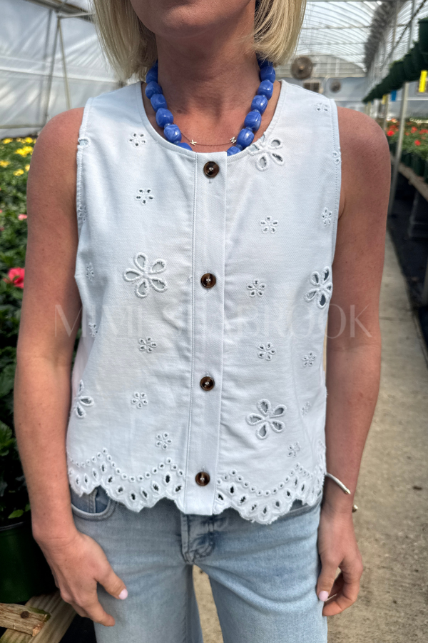 Moser top, light blue