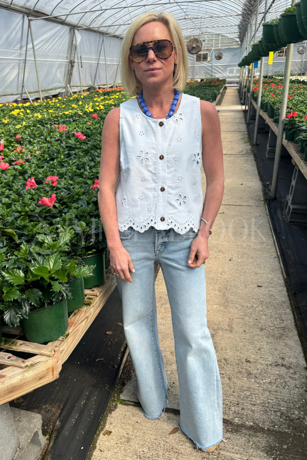 Moser top, light blue
