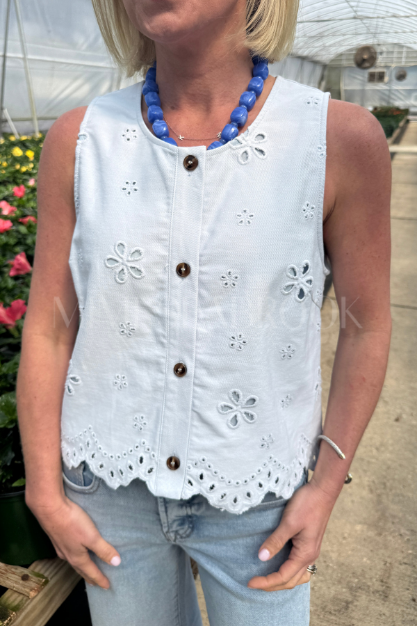 Moser top, light blue