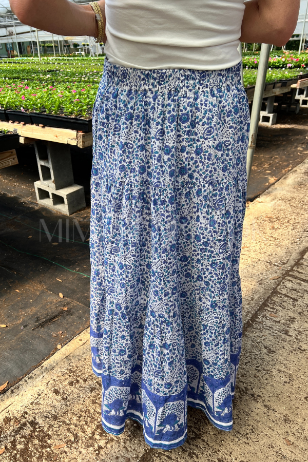 Murphy skirt, blue/white