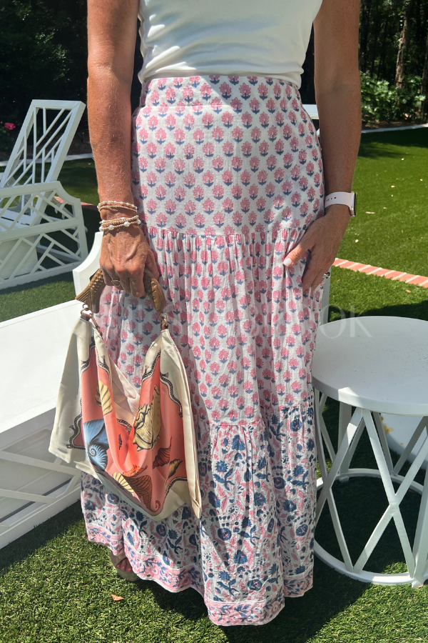 Murphy skirt, blush navy