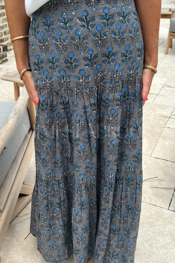 Murphy skirt, grey/blue