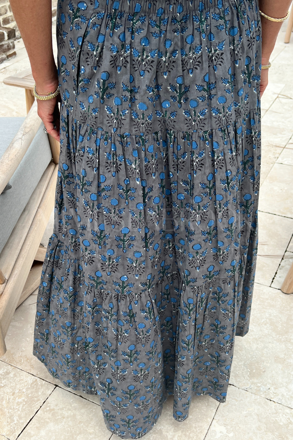 Murphy skirt, grey/blue