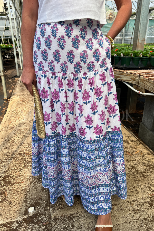 Murphy skirt, navy/pink