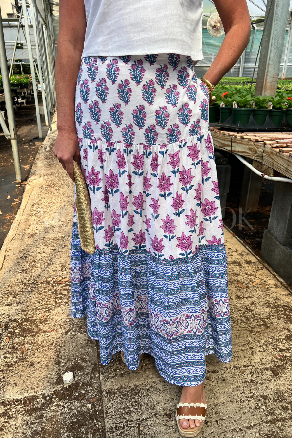 Murphy skirt, navy/pink