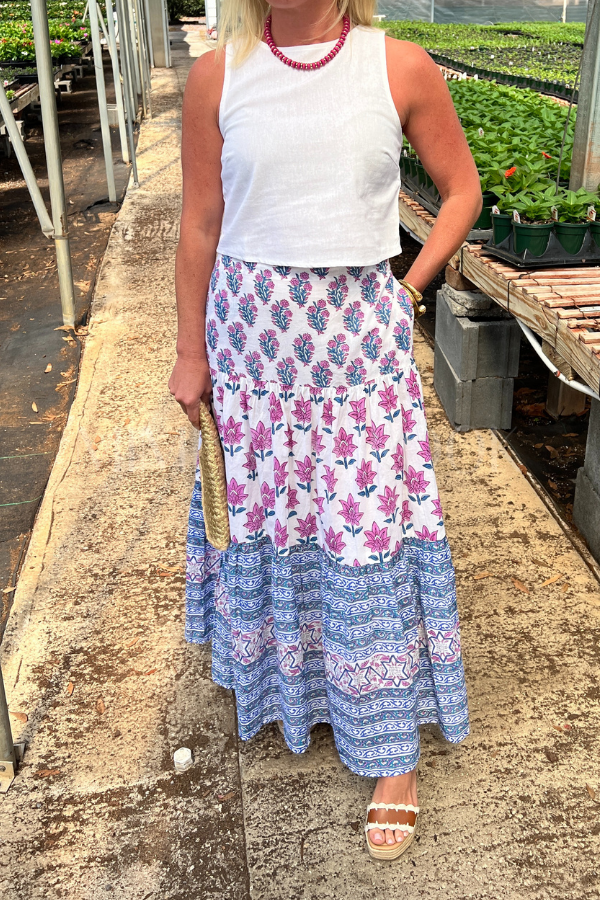 Murphy skirt, navy/pink