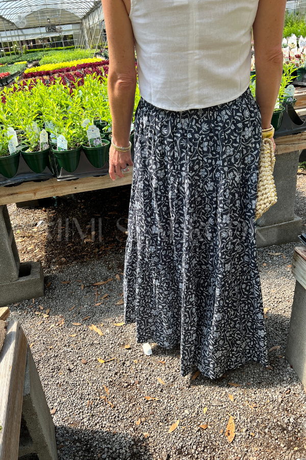 Murphy skirt, navy/white