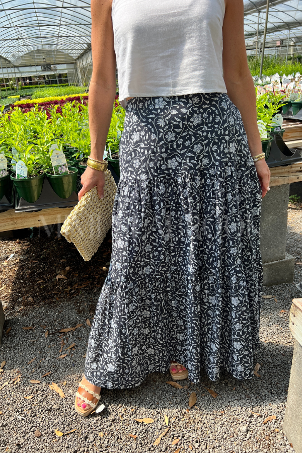 Murphy skirt, navy/white