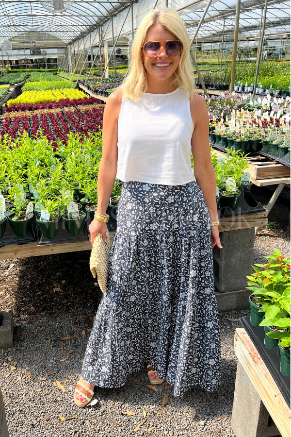 Murphy skirt, navy/white