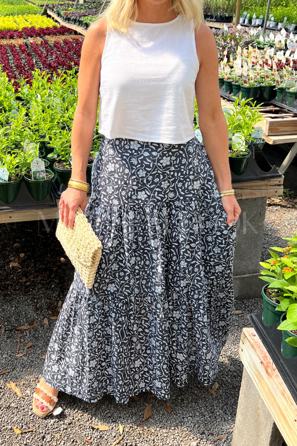 Murphy skirt, navy/white